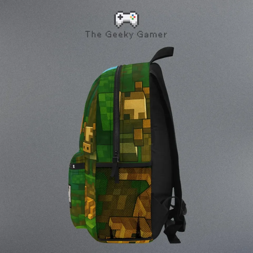 Personalized Gamer Backpack | Personalized Creeper Backpack | Gamer Gift