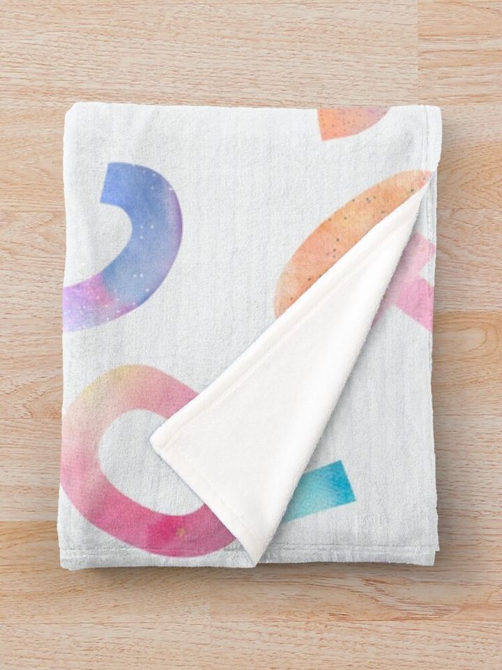 Pastel Alphabet Throw Blanket