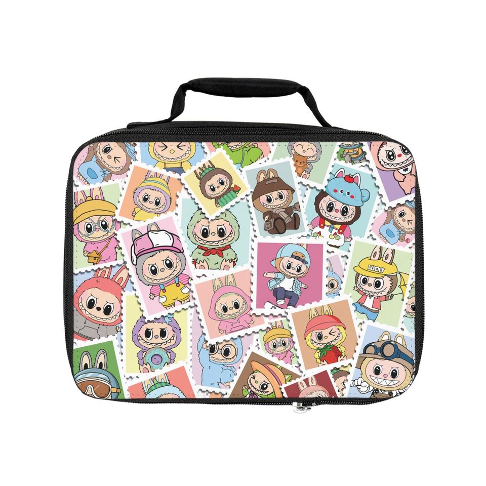 Labubu Inspired Kids Lunch Box, Cute Back to School Lunch Bag, Kawaii Bunny Monster