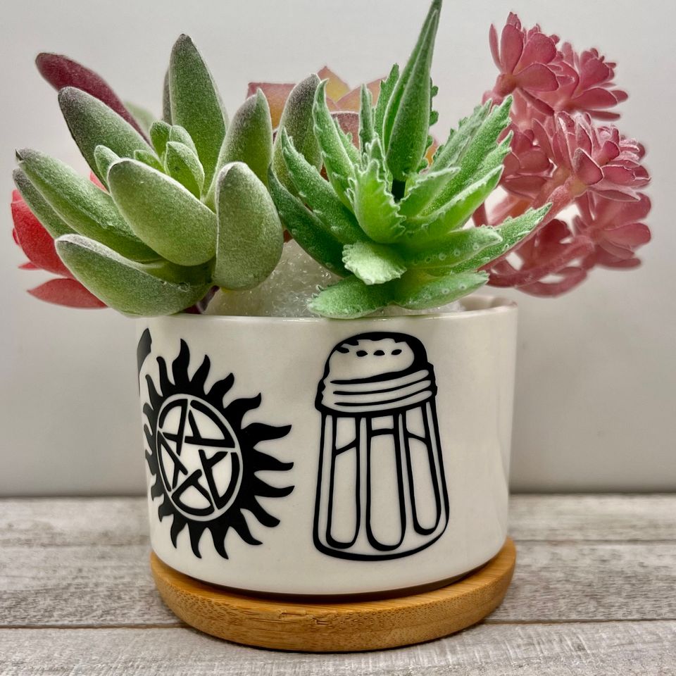 Supernatural Dean Sam Winchester Inspired Plant Pot
