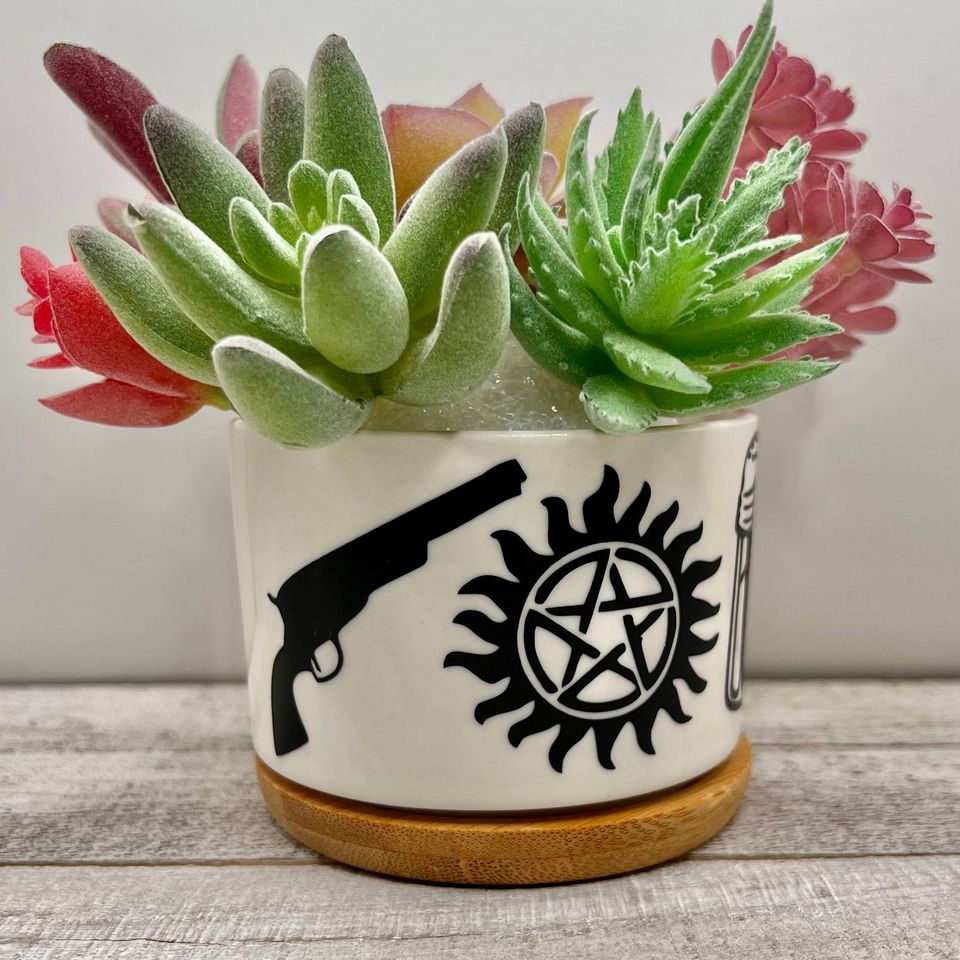 Supernatural Dean Sam Winchester Inspired Plant Pot
