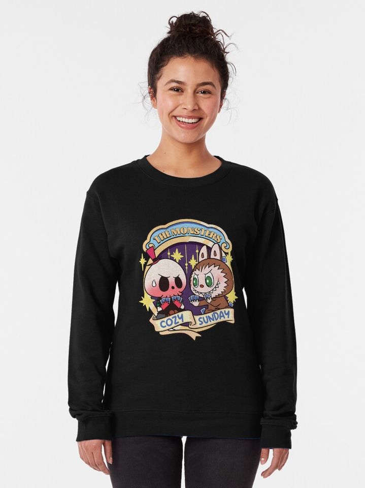 Labubu Monsters cozy sunday  Pullover Sweatshirt