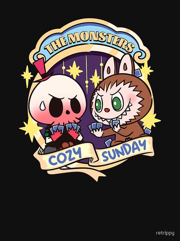 Labubu Monsters cozy sunday  Pullover Sweatshirt