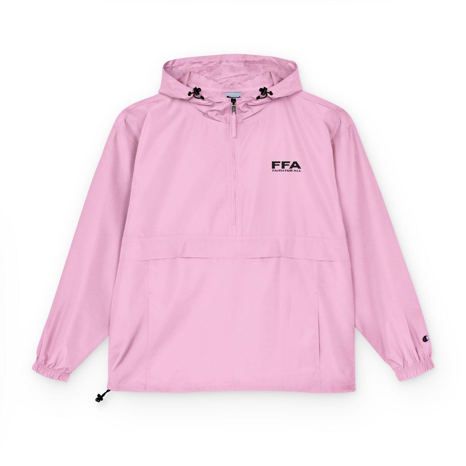 FF Champion Unisex Packable Anorak Jacket - Lightweight Hooded Windbreaker
