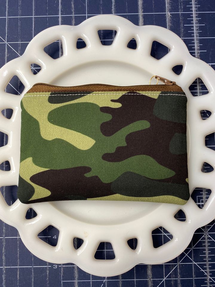 Green Camo Coin Purse