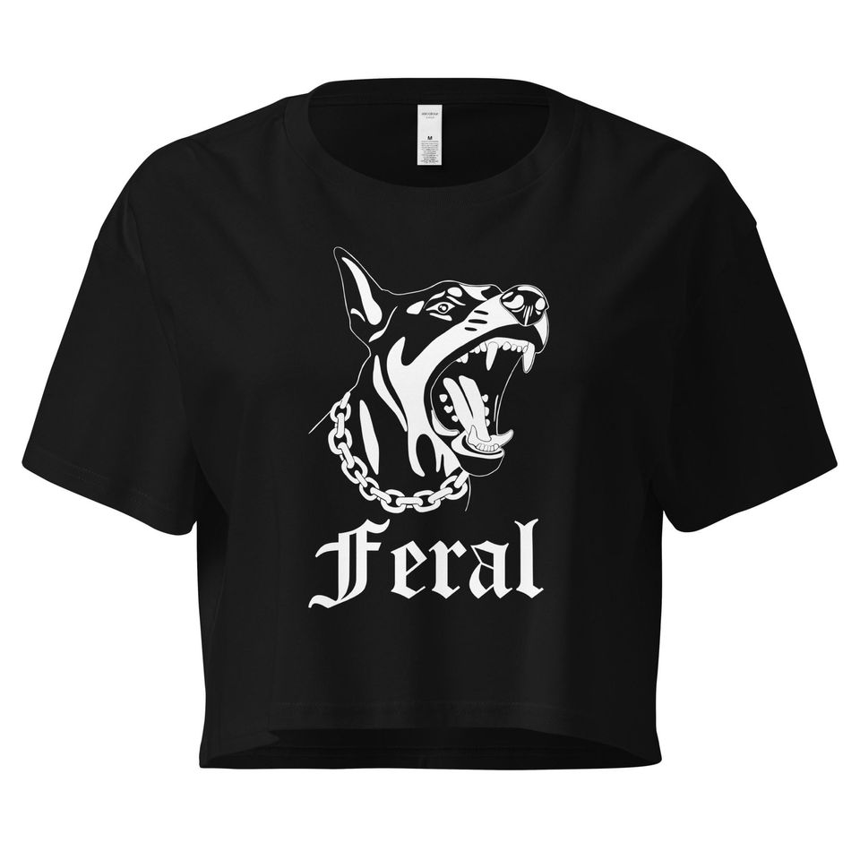 Feral Crop Top - Doberman Tattoo Shirt