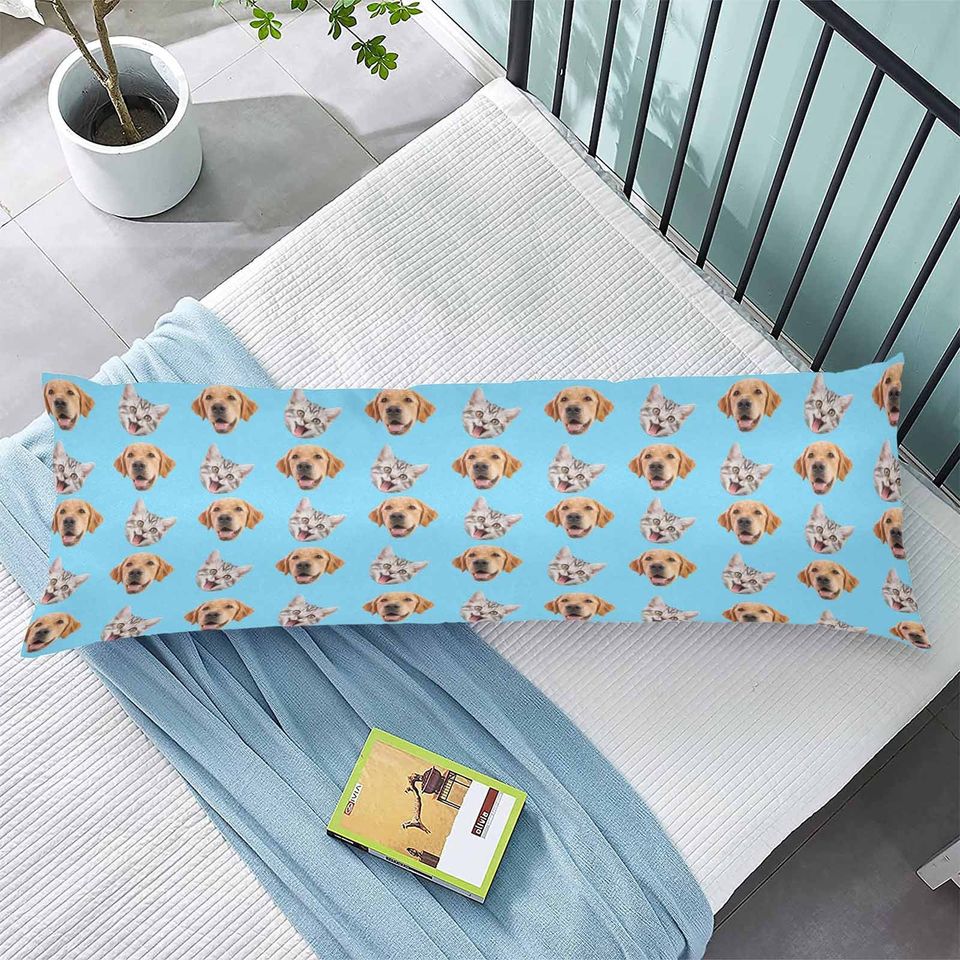 Custom Dog Photos Pillow,Personalized Picture Pillow Cover,Pet Face On Throw Pillow Case