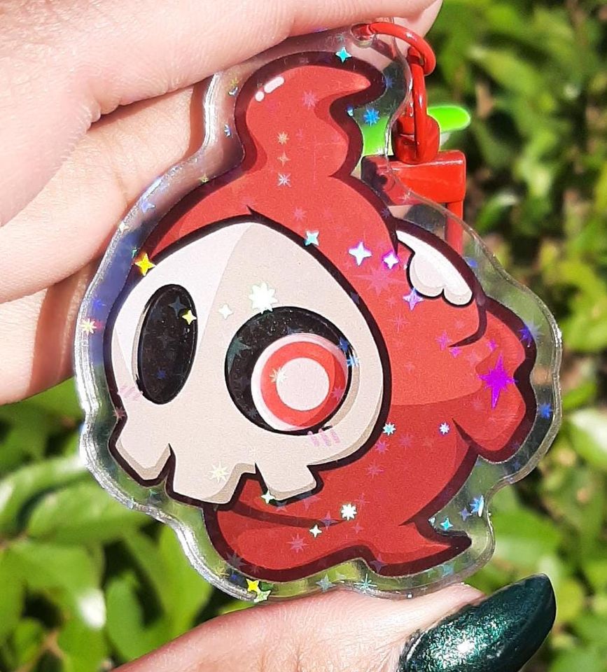 Duskull Inspired Shaker Keychain Acrylic Charm