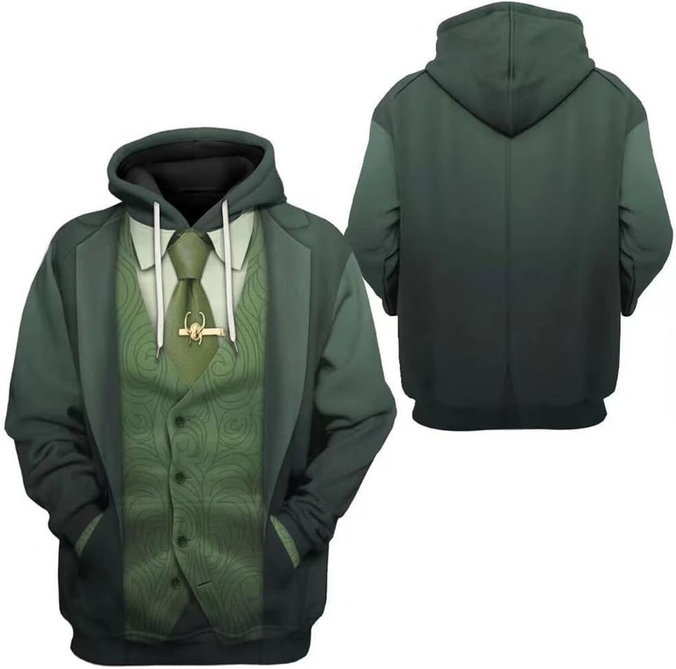 Loki Cosplay Hoodie Halloween Superhero Costume 3D Print Pullover Sweatshirt