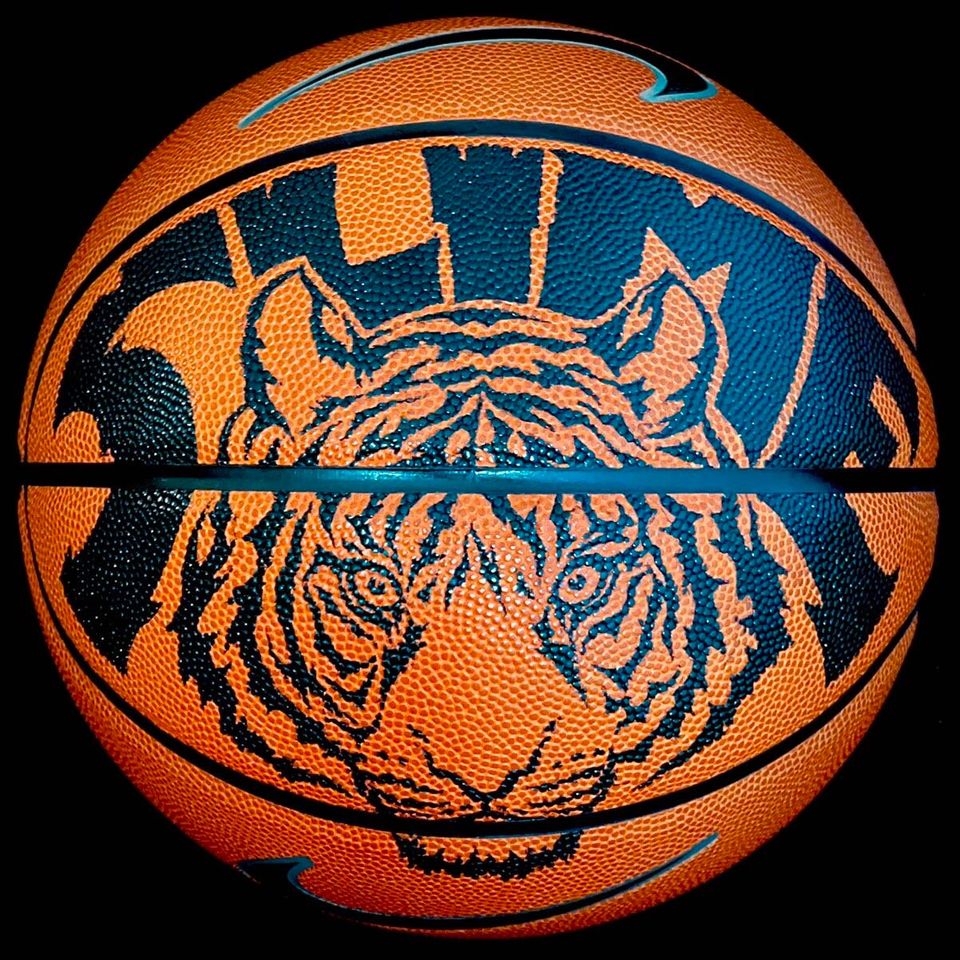 BLACK Tattoo (2 Panels) Design Customized Personalized on Basketball