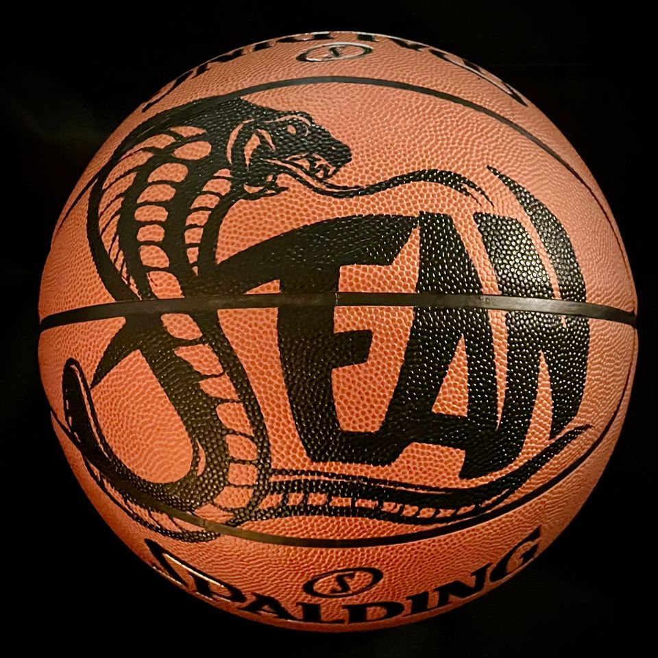 BLACK Tattoo (2 Panels) Design Customized Personalized on Basketball