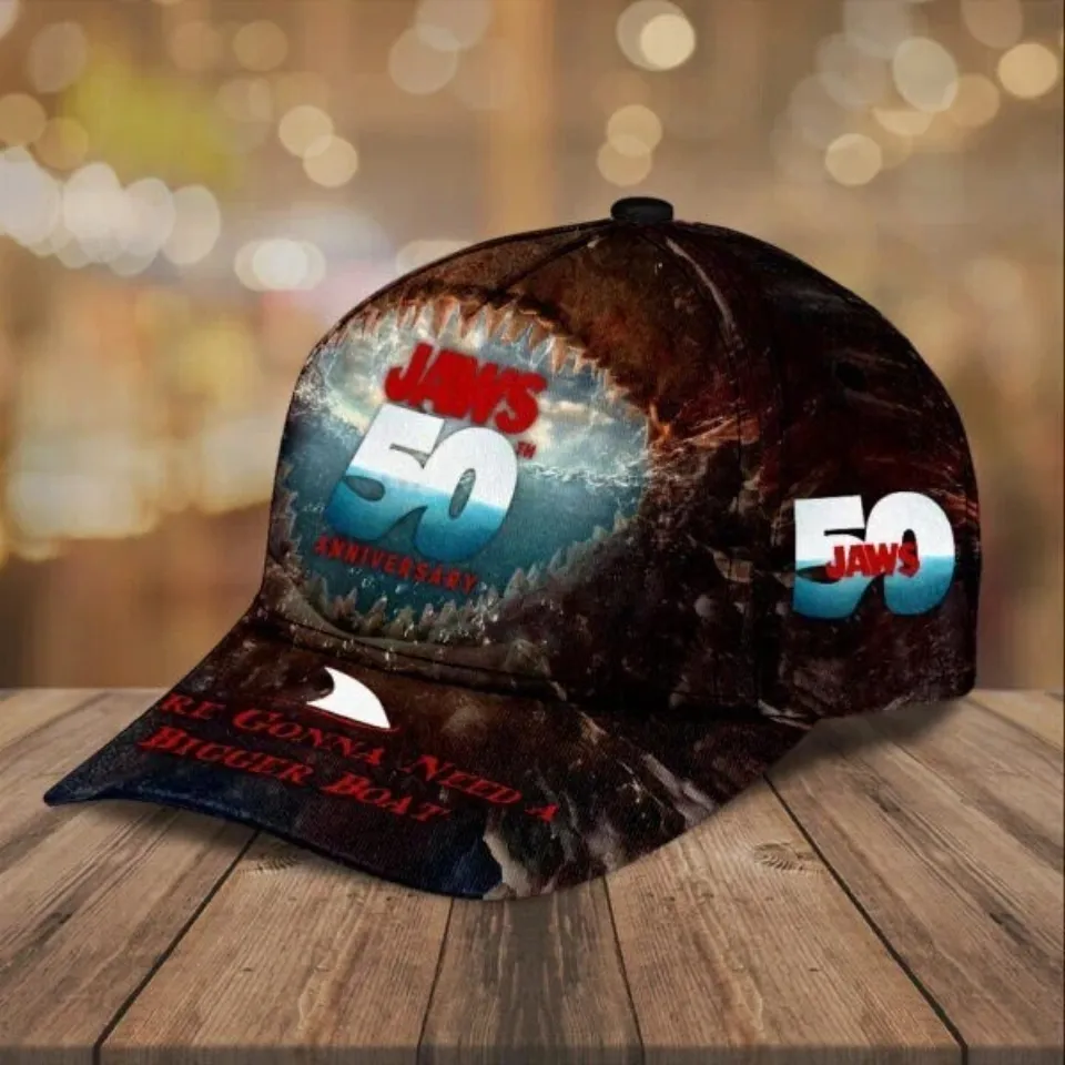 Jaws 50th Anniversary Unisex Classic Cap Adults Hat Lovers Gift