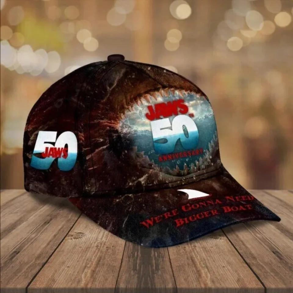 Jaws 50th Anniversary Unisex Classic Cap Adults Hat Lovers Gift