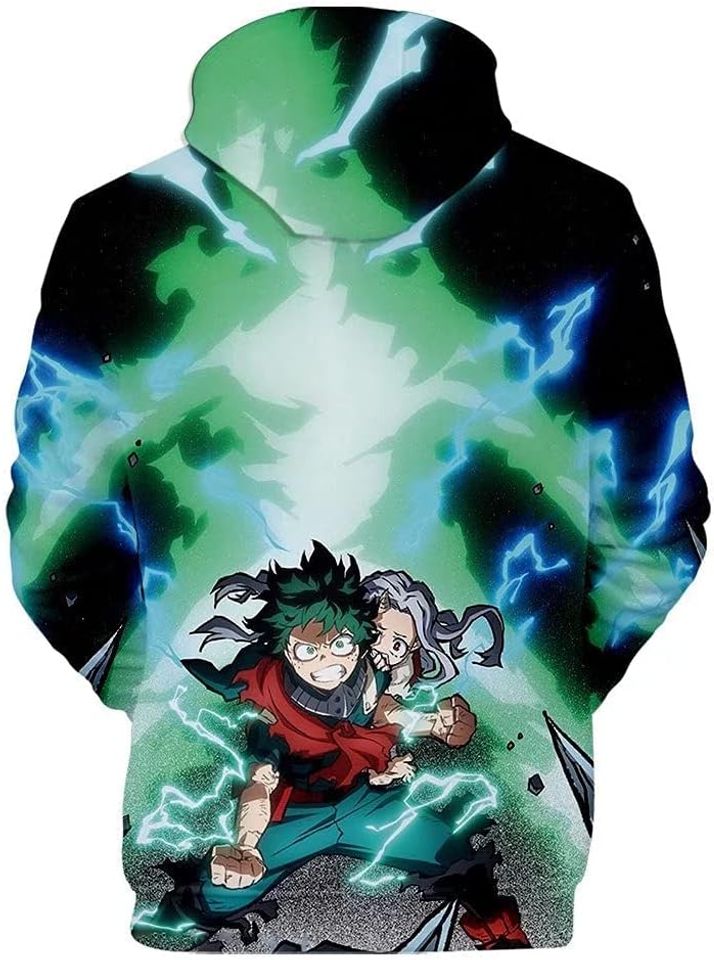 Cosplay Life MHA Cosplay Hoodie Boku Anime Drawstring Pullover Sweater