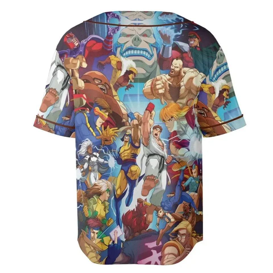 X-Men vs Street Fighter Unisex Baseball Jersey