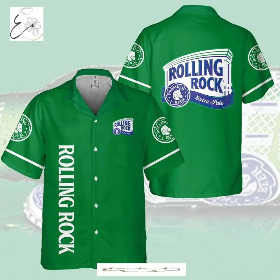 Rolling Rock All Over Print 3D Hawaiian Shirt