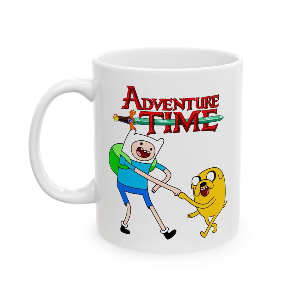Adventure Time Mug | Jake The Dog Finn The Human Ceramic Mug Gift For Her For Him