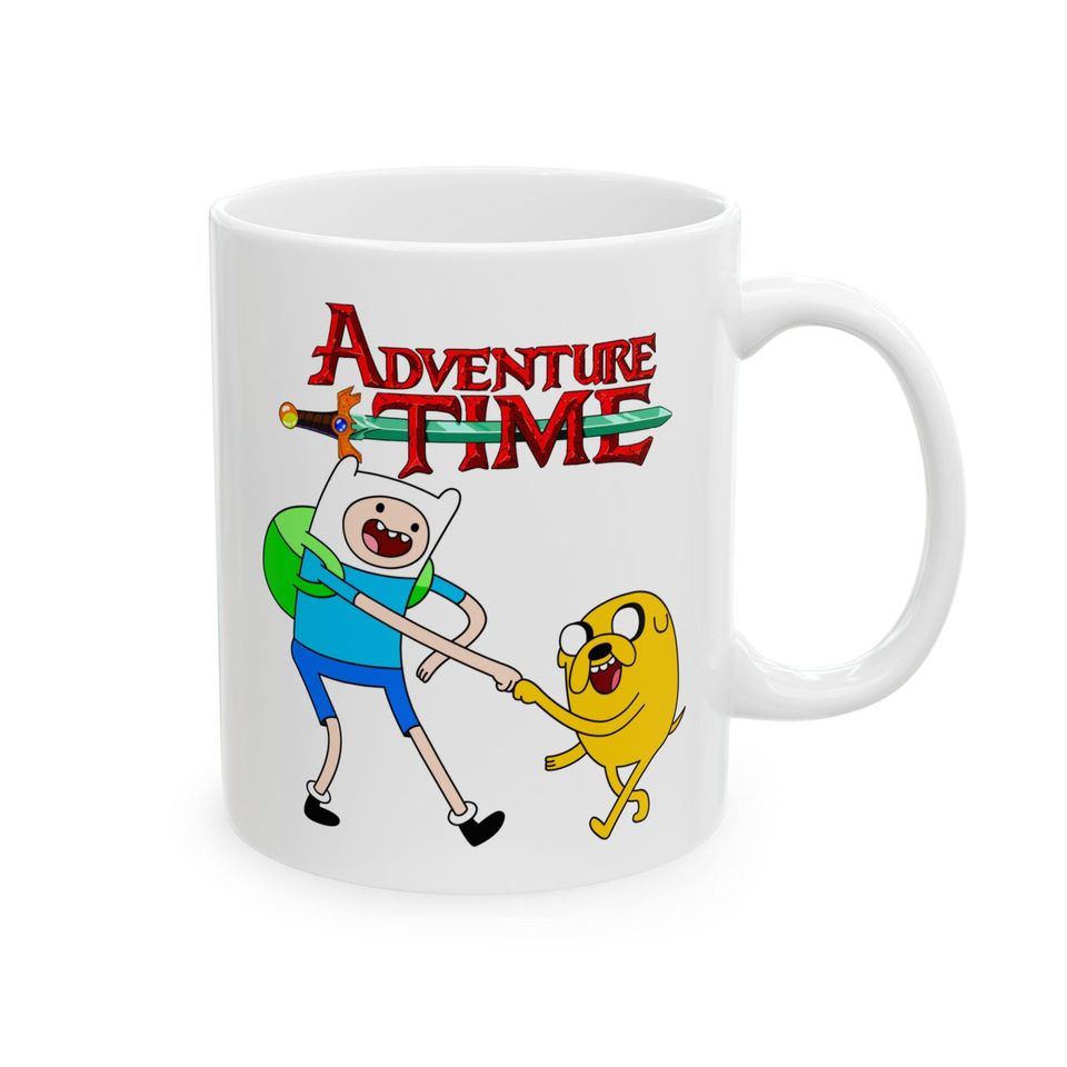 Adventure Time Mug | Jake The Dog Finn The Human Ceramic Mug Gift For Her For Him