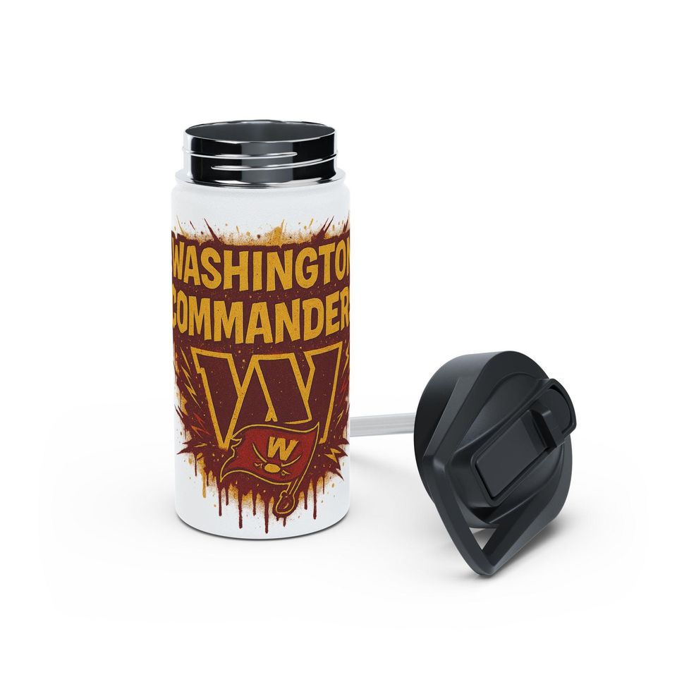 Washington Footabll Team Commanders Stainless Steel Water Bottles Standard Lid