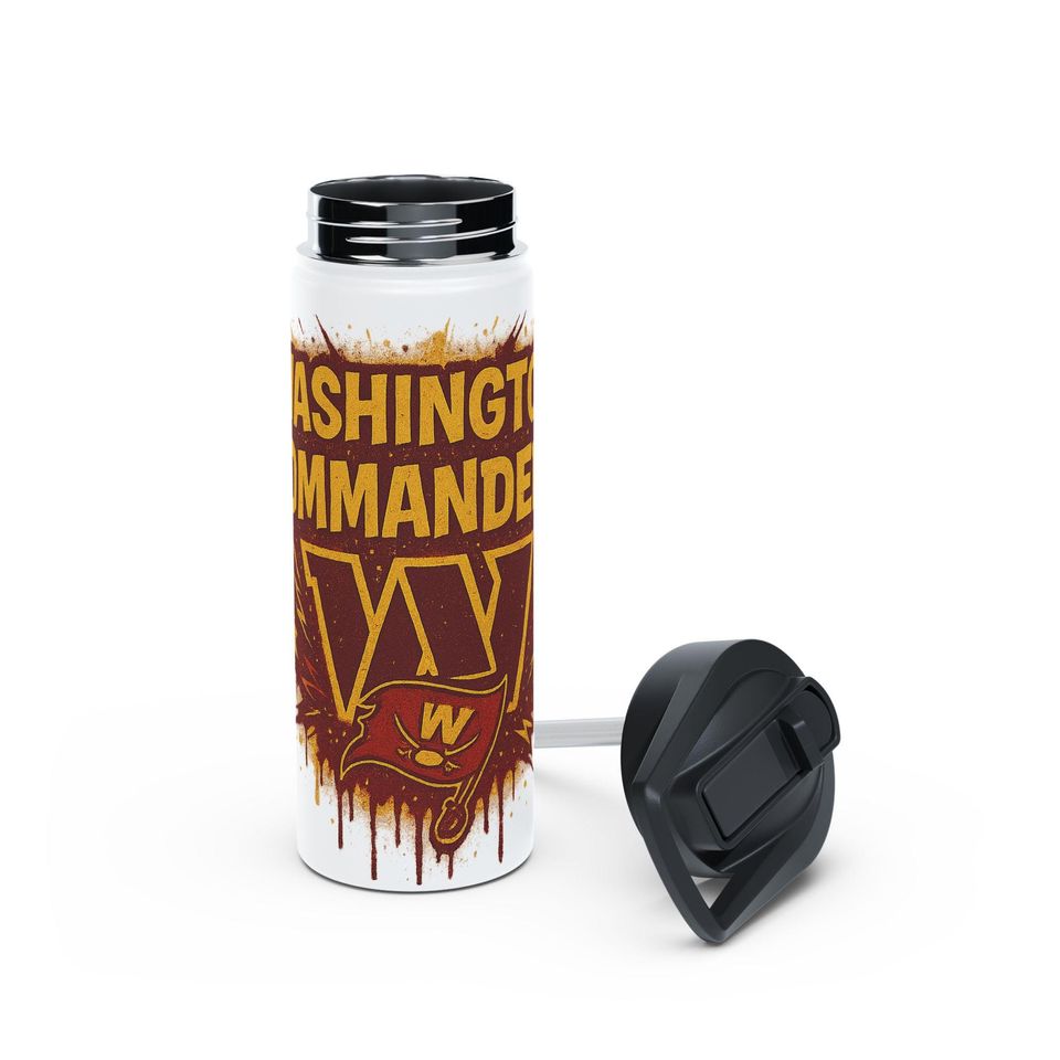 Washington Footabll Team Commanders Stainless Steel Water Bottles Standard Lid