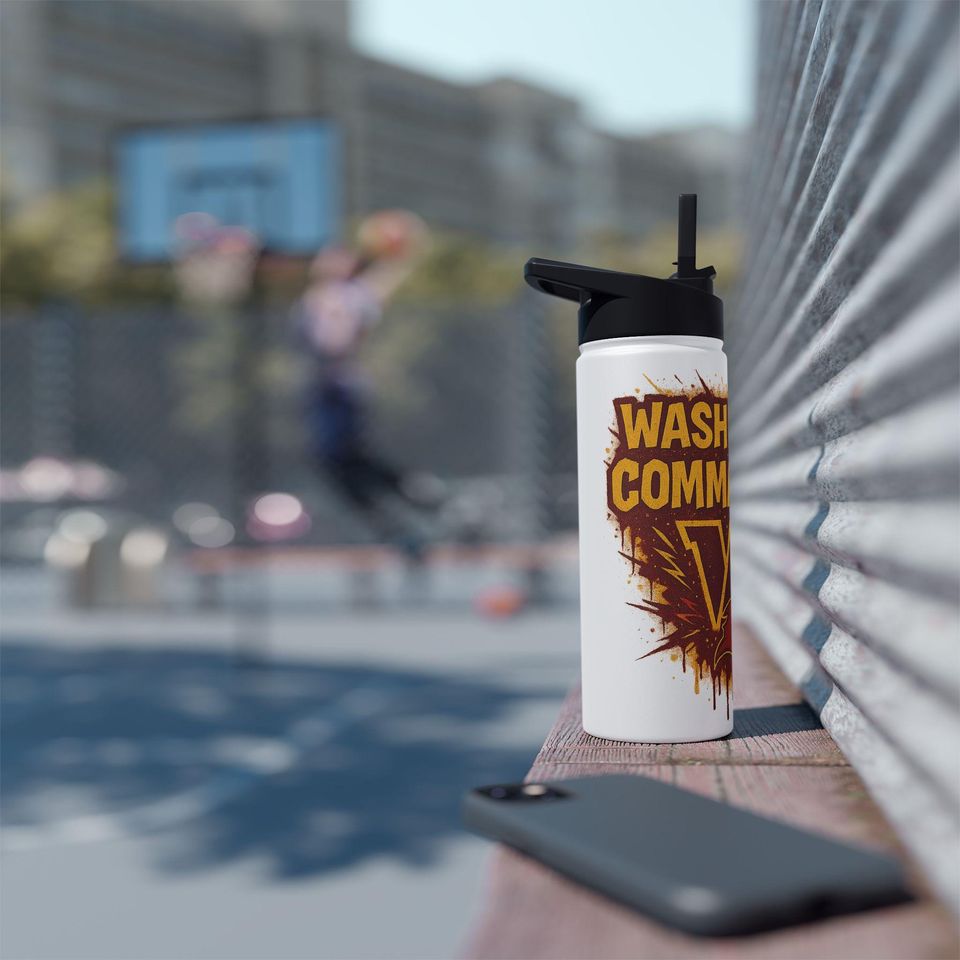 Washington Footabll Team Commanders Stainless Steel Water Bottles Standard Lid