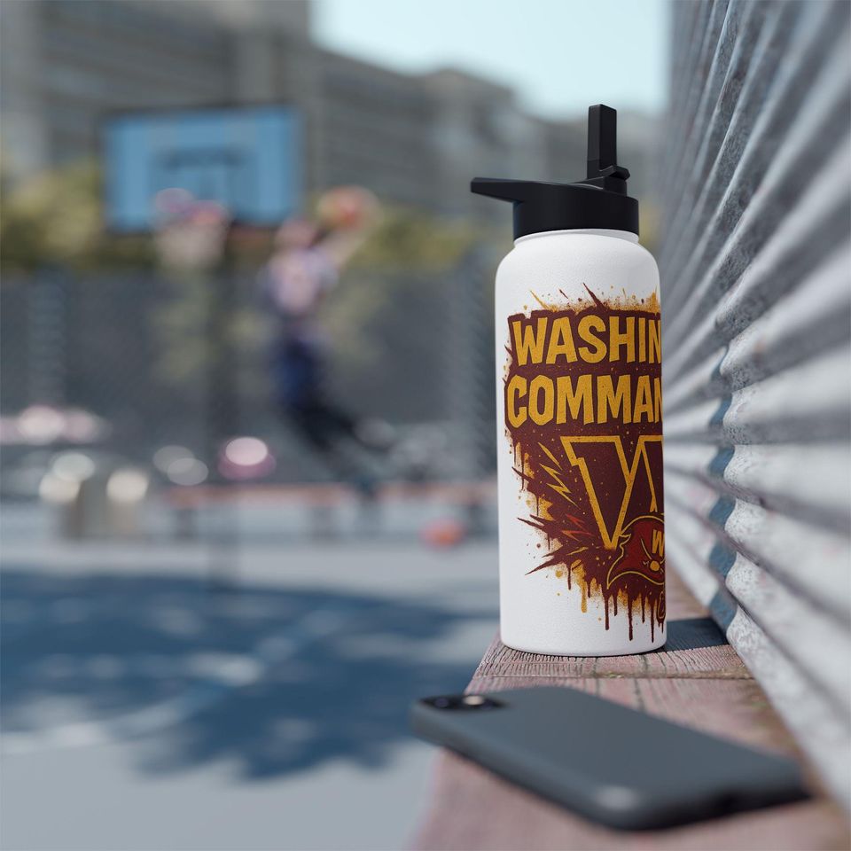 Washington Footabll Team Commanders Stainless Steel Water Bottles Standard Lid