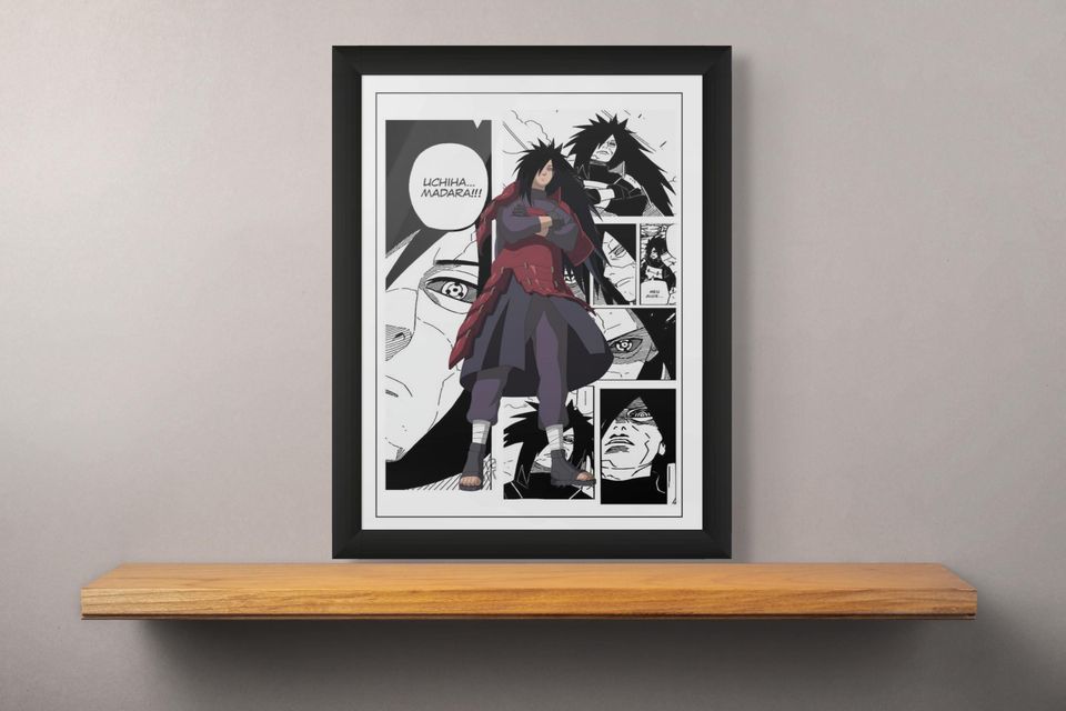 Narutoo Shippuden Madara Uchiha poster Anime character poster