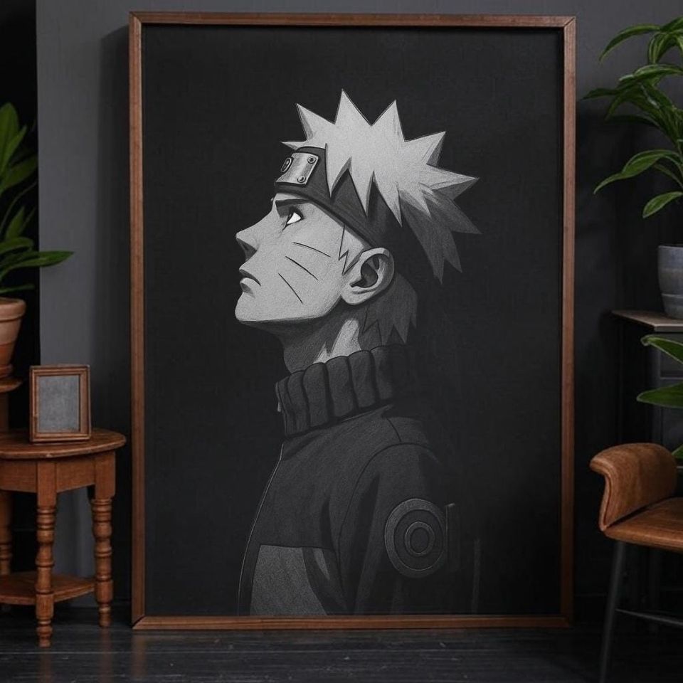 Narutoo - Timeless Black&White Portrait - Poster - Wall Art
