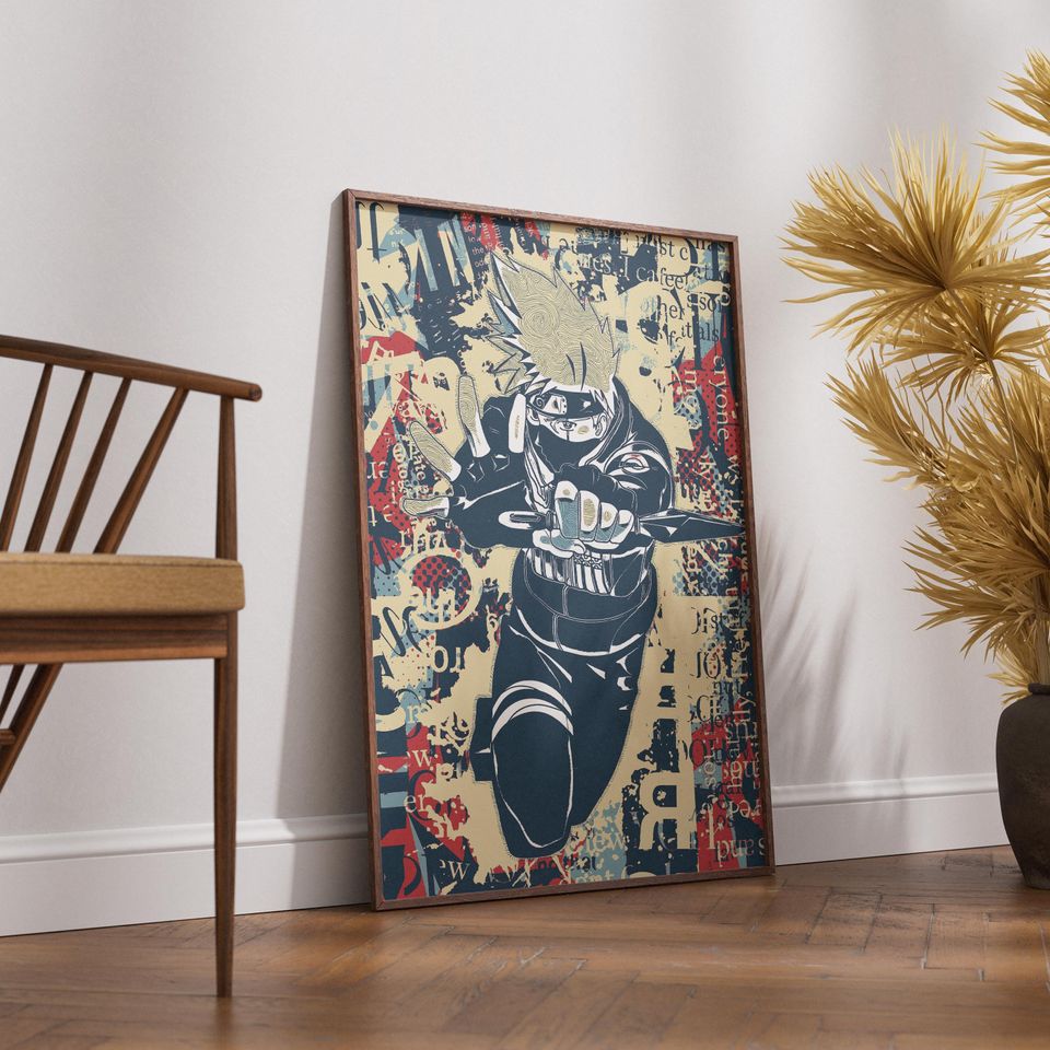 Kakashi Hatake Poster | Narutoo Wall Art | Manga Pop Chronicles