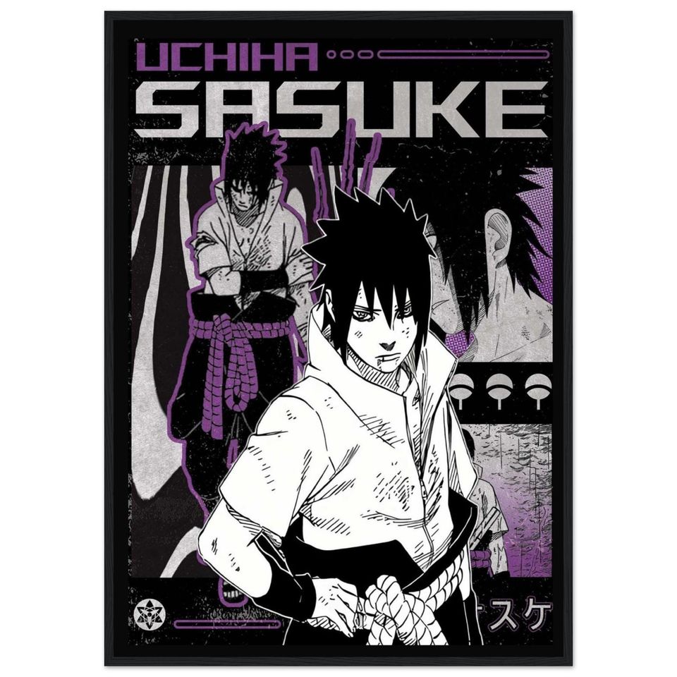 Sasuke Uchiha Art Print | Narutoo Shippuden Wall Decor Anime Poster