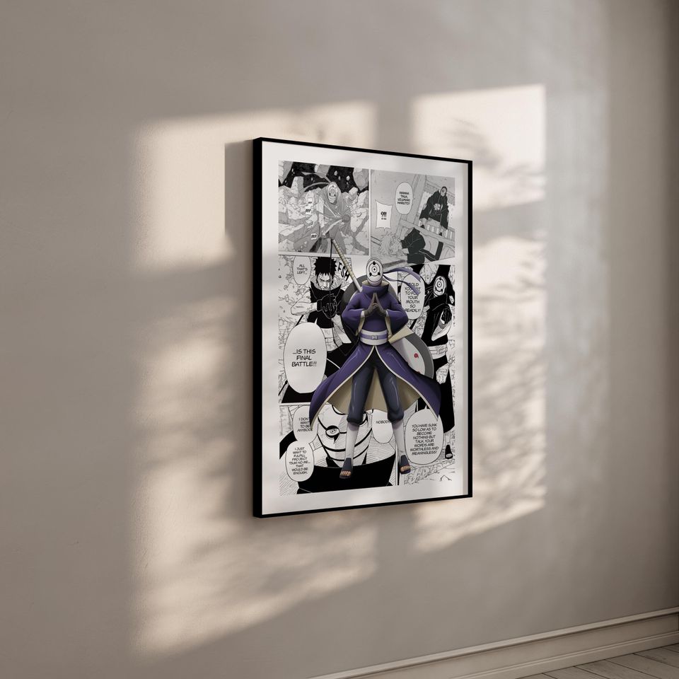 Manga Poster - Obito Uchiha - Curated Manga Panels - Digital Print