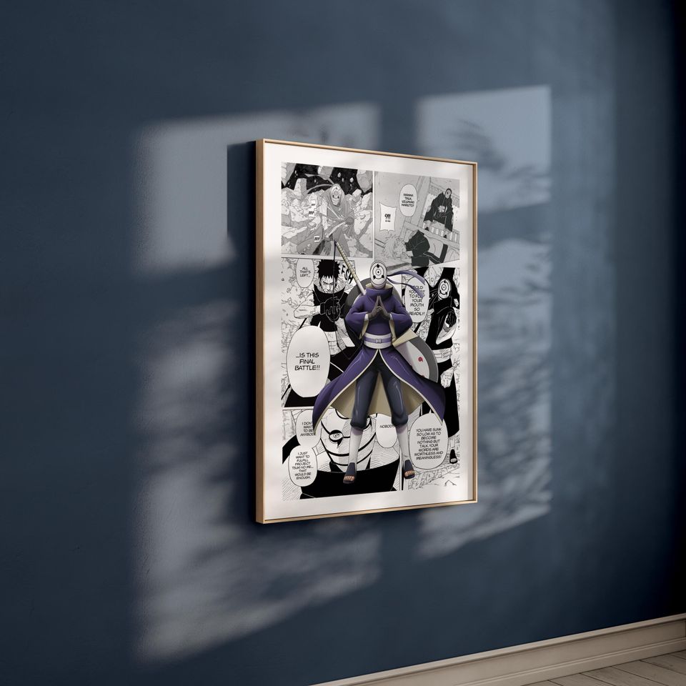 Manga Poster - Obito Uchiha - Curated Manga Panels - Digital Print