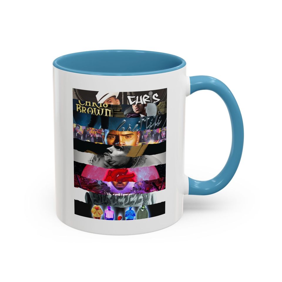 Chris Brown world tour cup print Chris Brown mug the 11:11 tour Chris Brown albums cup