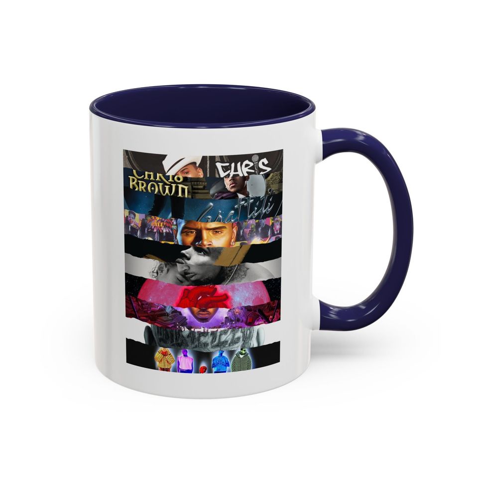 Chris Brown world tour cup print Chris Brown mug the 11:11 tour Chris Brown albums cup