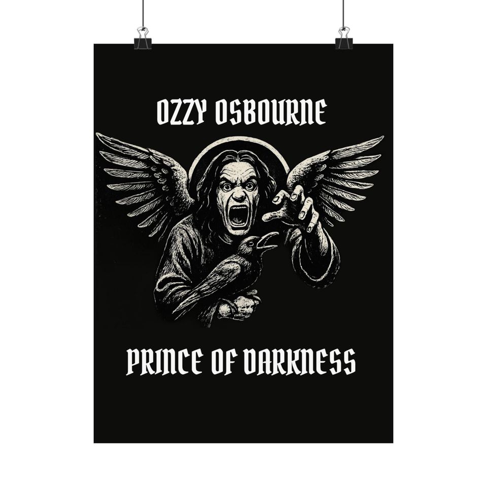 Ozzy Osbourne Vertical Poster, Rock Wall Art, Music Decor, Heavy Metal Gift