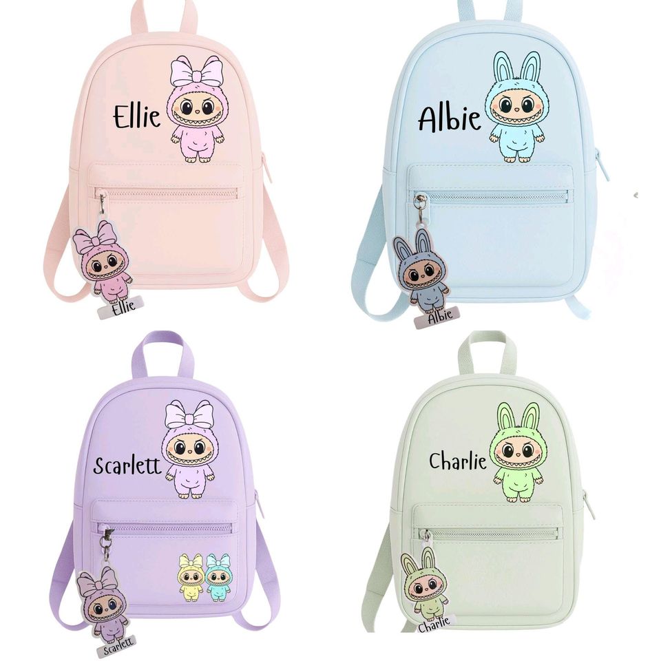 Personalised Labubu Monster Backpack - with Custom name