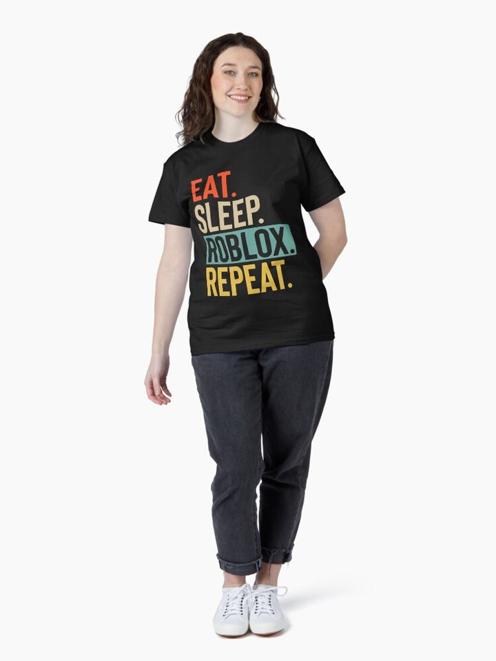 Eat Sleep Roblox Repeat  Classic T-Shirt, Gift for Fan