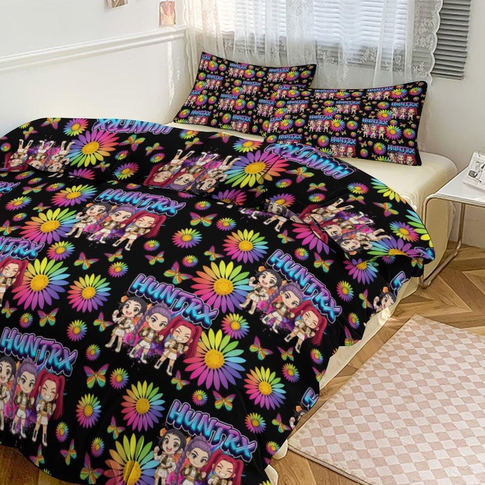 KPOP Demon Hunters 3-Piece Bedding Set- Huntrix