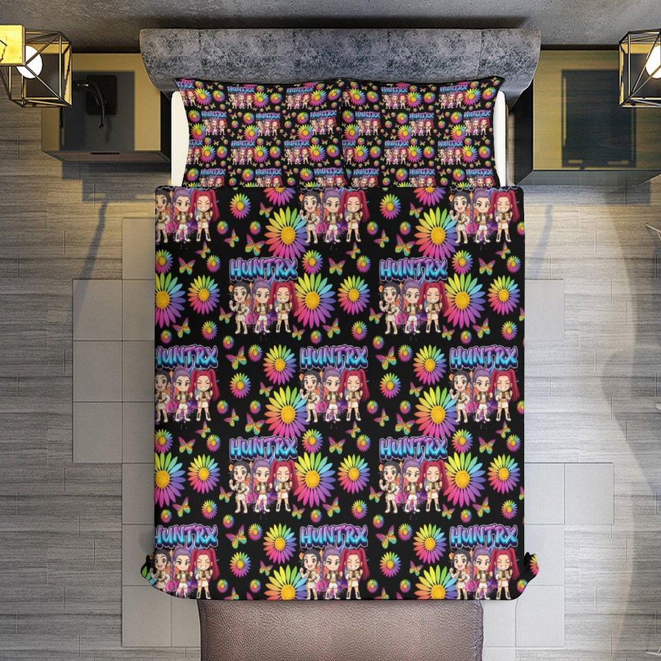 KPOP Demon Hunters 3-Piece Bedding Set- Huntrix