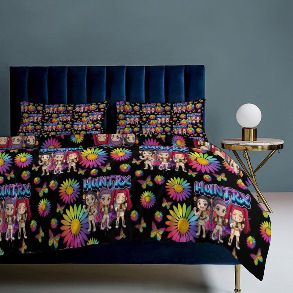 KPOP Demon Hunters 3-Piece Bedding Set- Huntrix