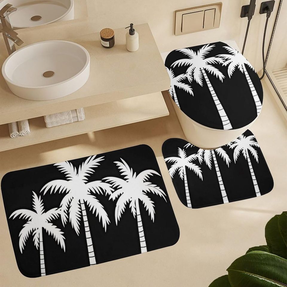 Bedroom Aesthetics Printed Four Piece Bathroom Set Shower Set