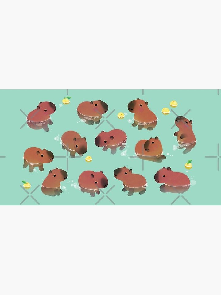 Capybath time Mouse Pad