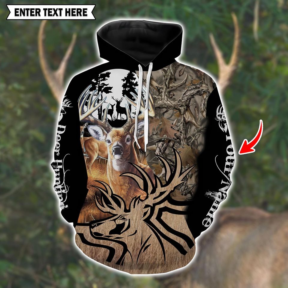 Custom Deer Hunting Shirt  3D All Over Print with Personalized Name