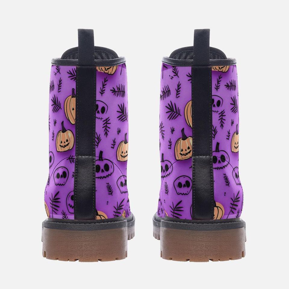 Purple Halloween Vegan Boots – Leather Boots