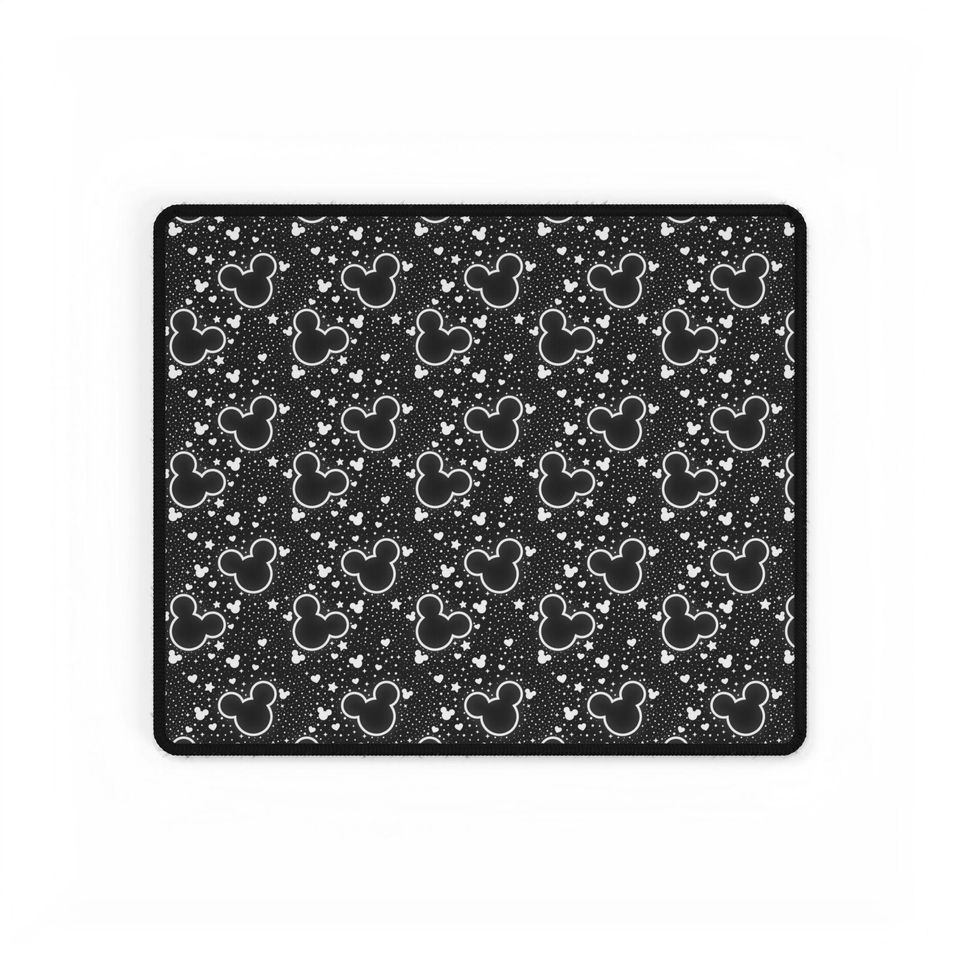 Mouse Inspired Desk Mat / Mouse Ears / Stars / Office Supplies / Computer Desk Pad