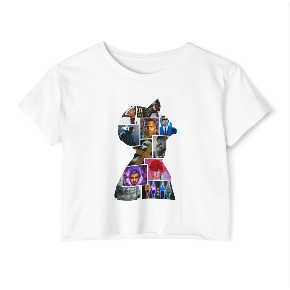 Chris Brown crop top, albums world tour Chris Brown crop shirt, Chris Brown shirt