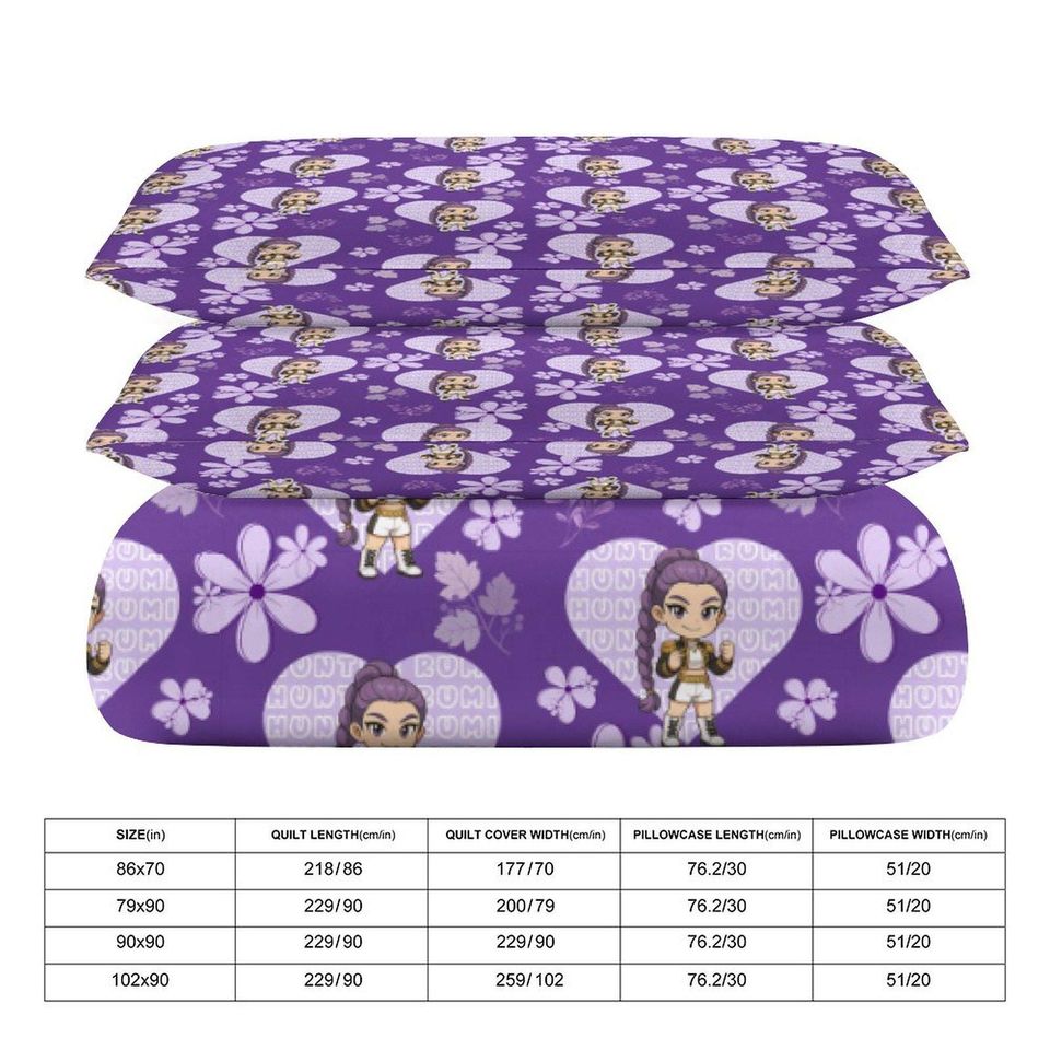 Rumi KPOP Demon Hunters 3-Piece Bedding Set