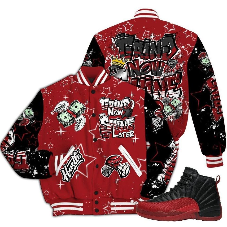 Jacket To Match Alternate Flu Game 12s, Grind2 Shine Later, Streetwear