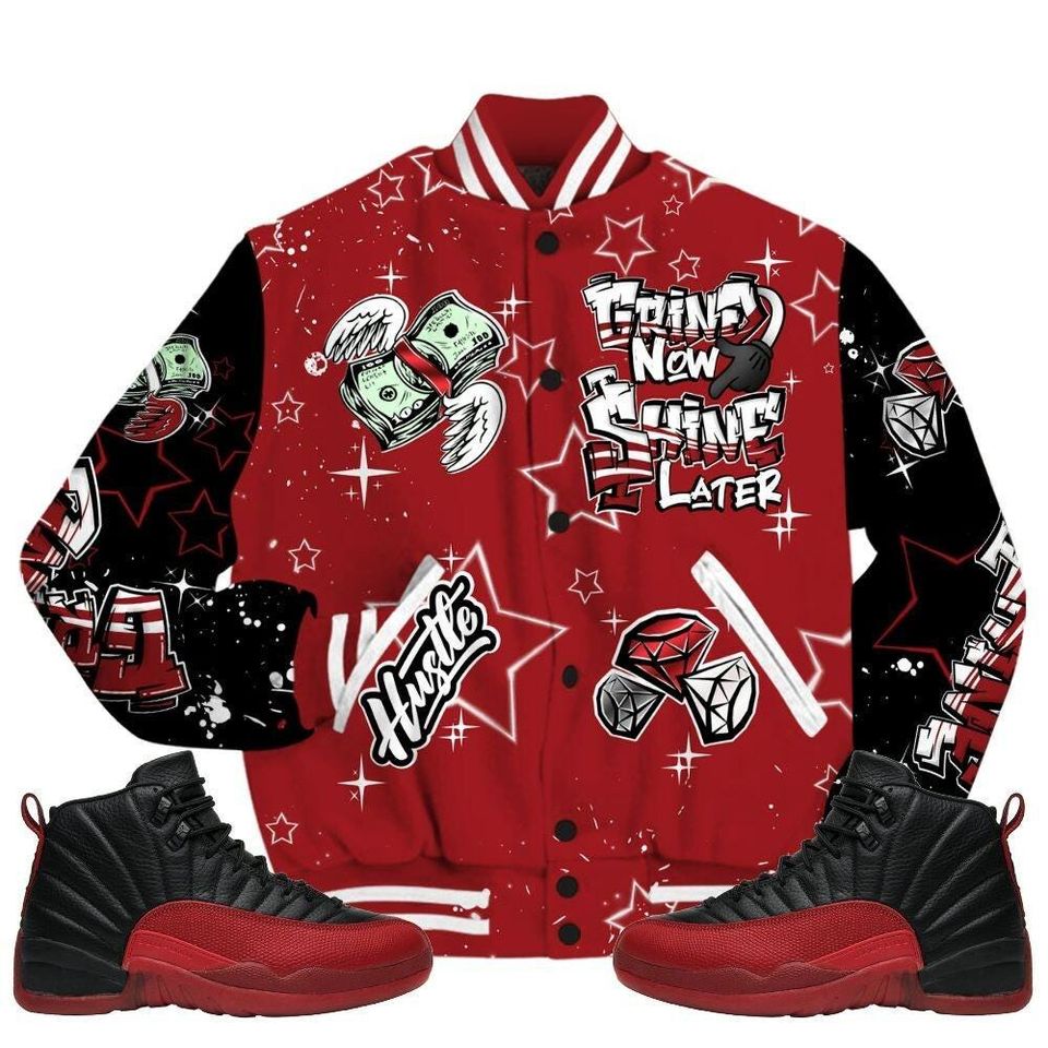 Jacket To Match Alternate Flu Game 12s, Grind2 Shine Later, Streetwear