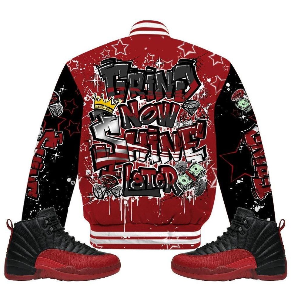 Jacket To Match Alternate Flu Game 12s, Grind2 Shine Later, Streetwear